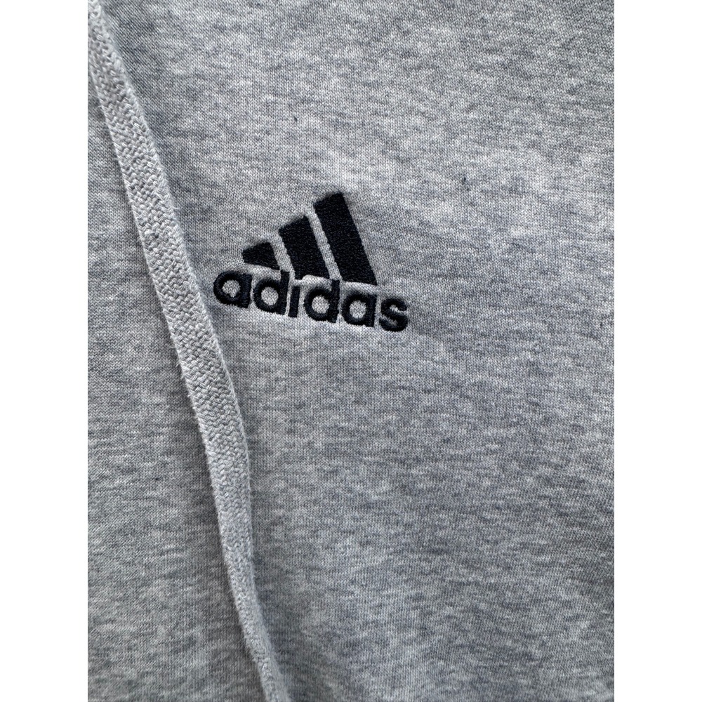 Adidas Gray Hoodie Sweatshirt Pullover Hooded Casual Athletic Mens‎ Size M - Picture 5 of 10